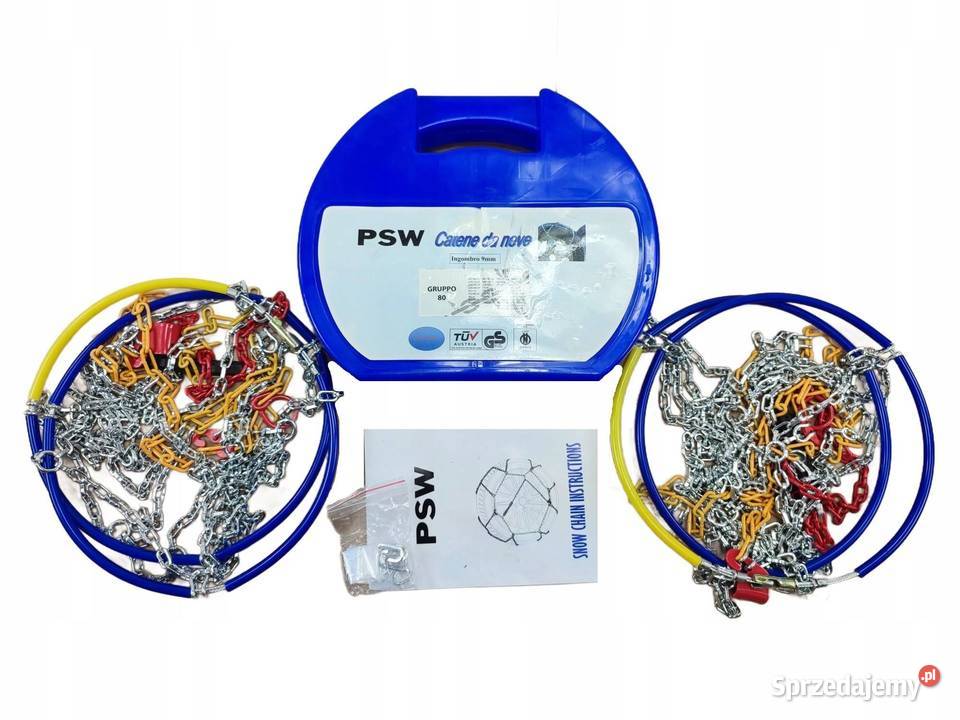 ŁAŃCUCHY ŚNIEGOWE 1 PARA PSW 9mm 13 17 ROZMIAR