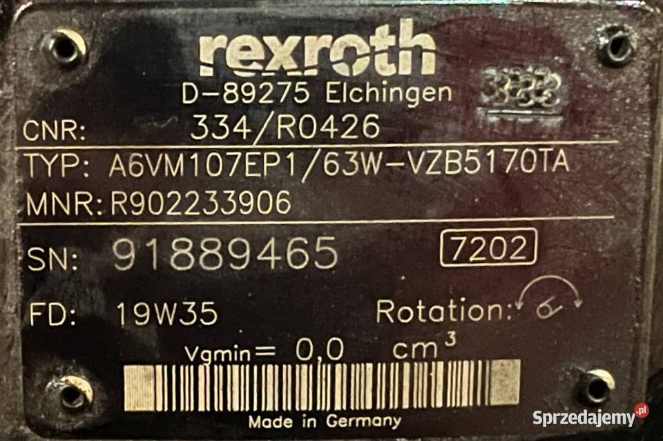Rexroth A6VM107EP1 63W VZB5170TA R902233906 Poznań