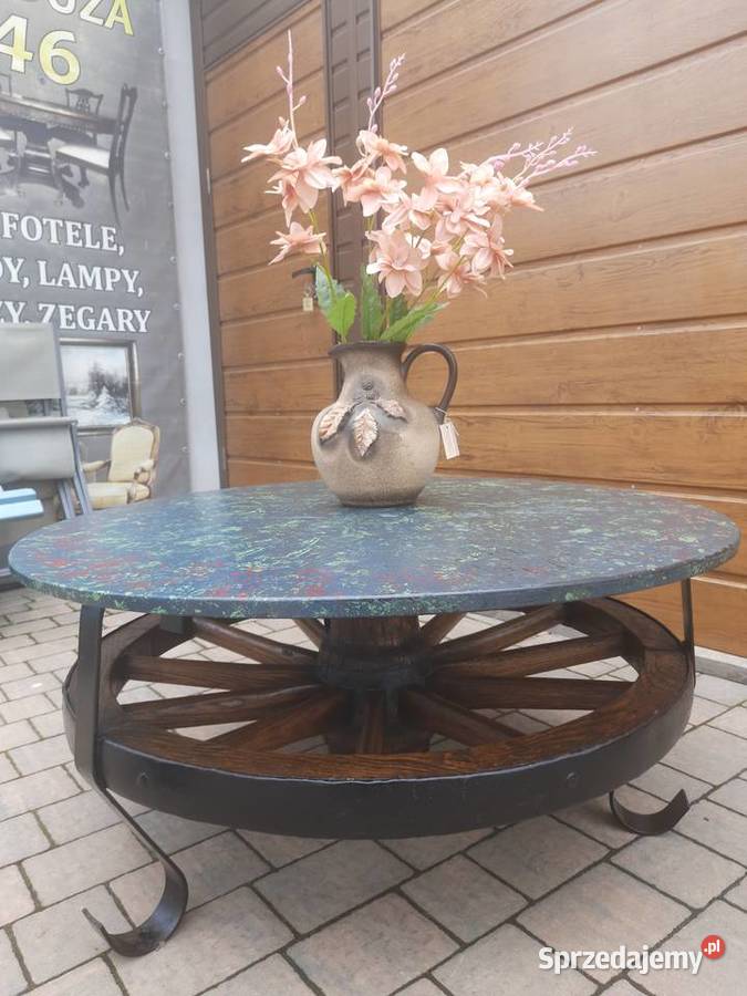 stolik kawowy ława z koła wozu Mielnica Duża