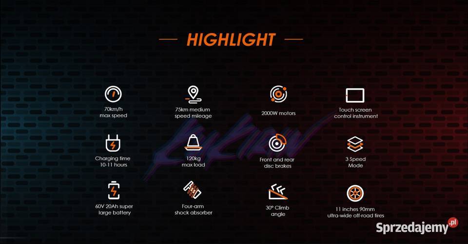 Kukirin G4 60v 2000w NOWY Hulajnoga elektryczna małopolskie Łapsze Wyżne