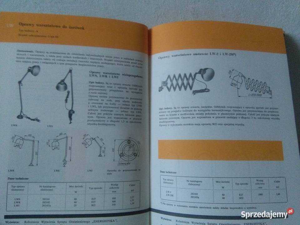Katalog Opraw Oświetleniowych 33J wyd 2 1971 r Warszawa