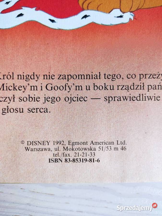 Książka bajka Książę i Żebrak Walt Disney Głuchołazy