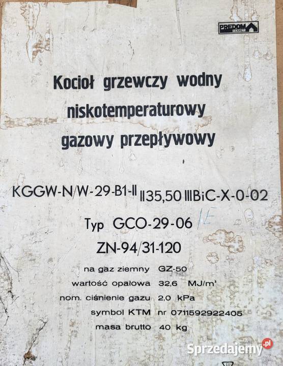 Piec gazowy nowy Termet GCO2906