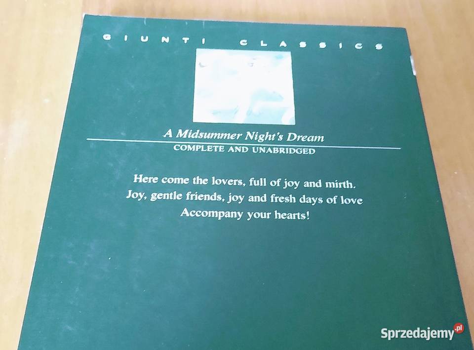 A midsummer nights dream William Shakespeare literatura piękna - proza zagraniczna Gdańsk sprzedam