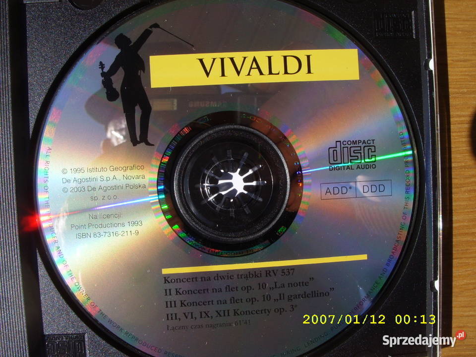 Klasyczna CD VIVALDIZycie i tworczosc2 plyty CD Wołów