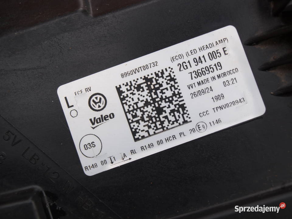 VW Polo 6 VI lift 2G1 lampa lewa przód Led 2022 lewe Kalisz