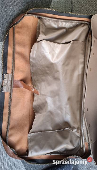 Skórzana walizka PRL Retro Piastów