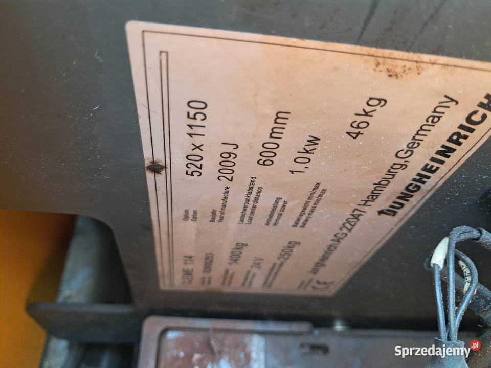 Wózek paleciak elektryczny Jungheinrich EME 114 Bytom