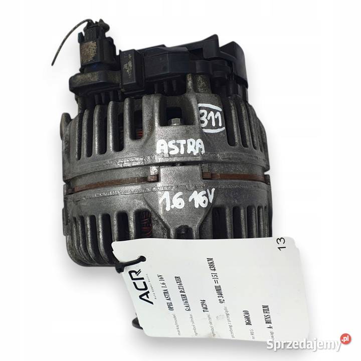 ALTERNATOR Opel Astra H Zafira B 16 16V 13229984 Chełm