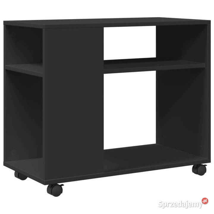 Stolik boczny na kółkach czarny 70x35x60 Warszawa