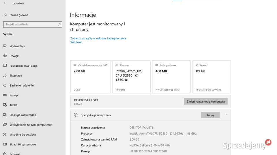 SPRZEDAM MINI KOMPUTER ASUS EB1033 Radom