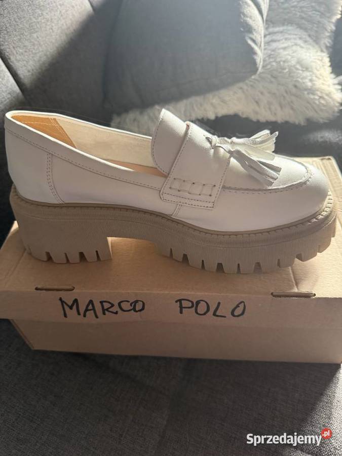 NOWE MARC OPOLO mokasyny skórzane z frędzlami 39 Aleksandrów Łódzki