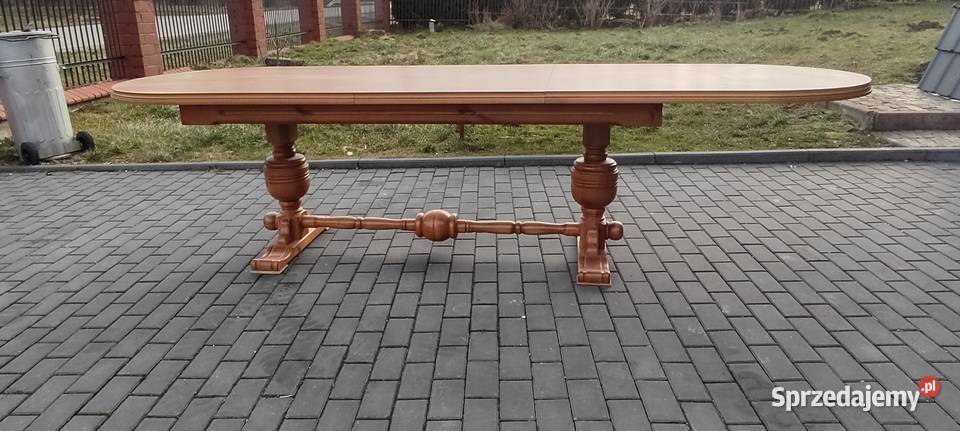 Stół dębowy 12 krzeseł 96cm Książ Wielki sprzedam