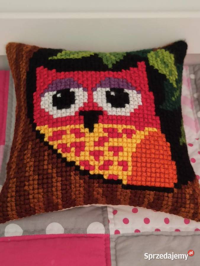 Poduszka Sówka haft krzyżykowy Skierdy