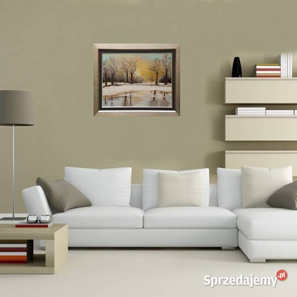 Obraz olejny Pejzaż zimowy Lublin