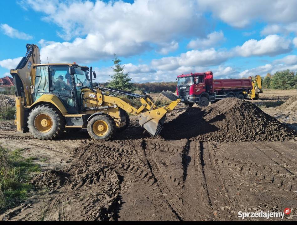 Prace Ziemne Wykopy Koparka Wywrotka Transport Poznań