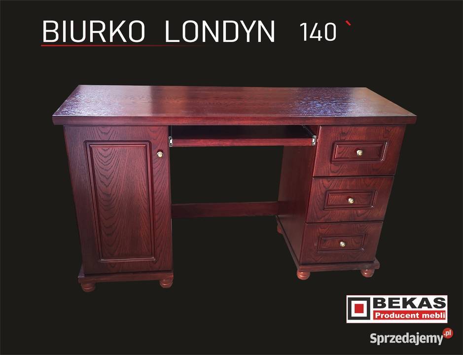 Prześliczne Białe BIURKO 140 LONDYN Dąb BEKAS kujawsko-pomorskie Inowrocław