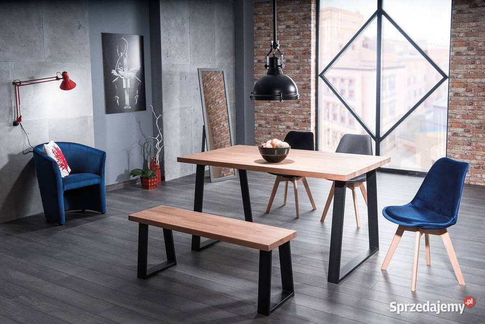 Stół Loftowy RONALDO Lity Dąb