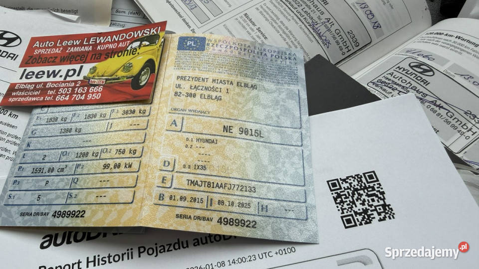 Hyundai ix35 Benzyna Zarejestrowany Ubezpieczony warmińsko-mazurskie Elbląg sprzedam