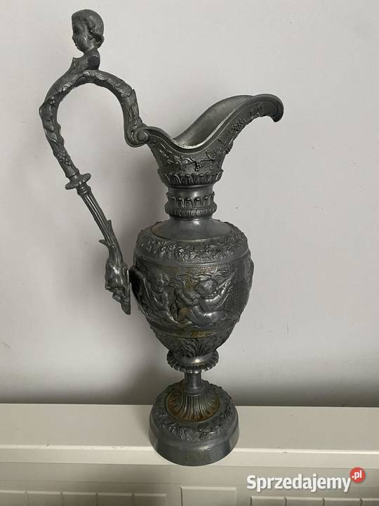 stara antyczna amfora cyna cynowa rzeźbiona małopolskie Kraków