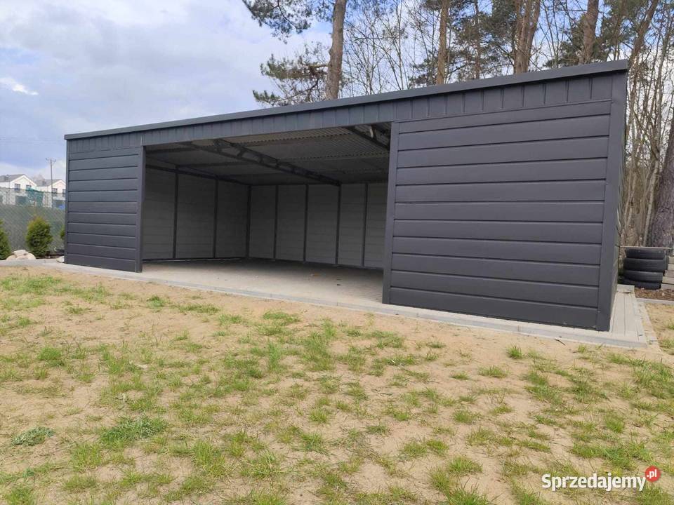 Otwarty GARAŻ BLASZANY Carport Zadaszenie 128zł/m2 Turek