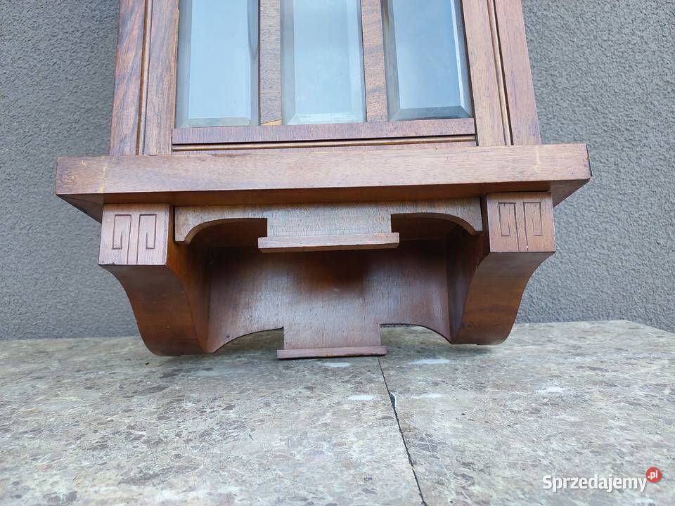 S096 Skrzynia obudowa starego zegara fazowane pomorskie Tczew