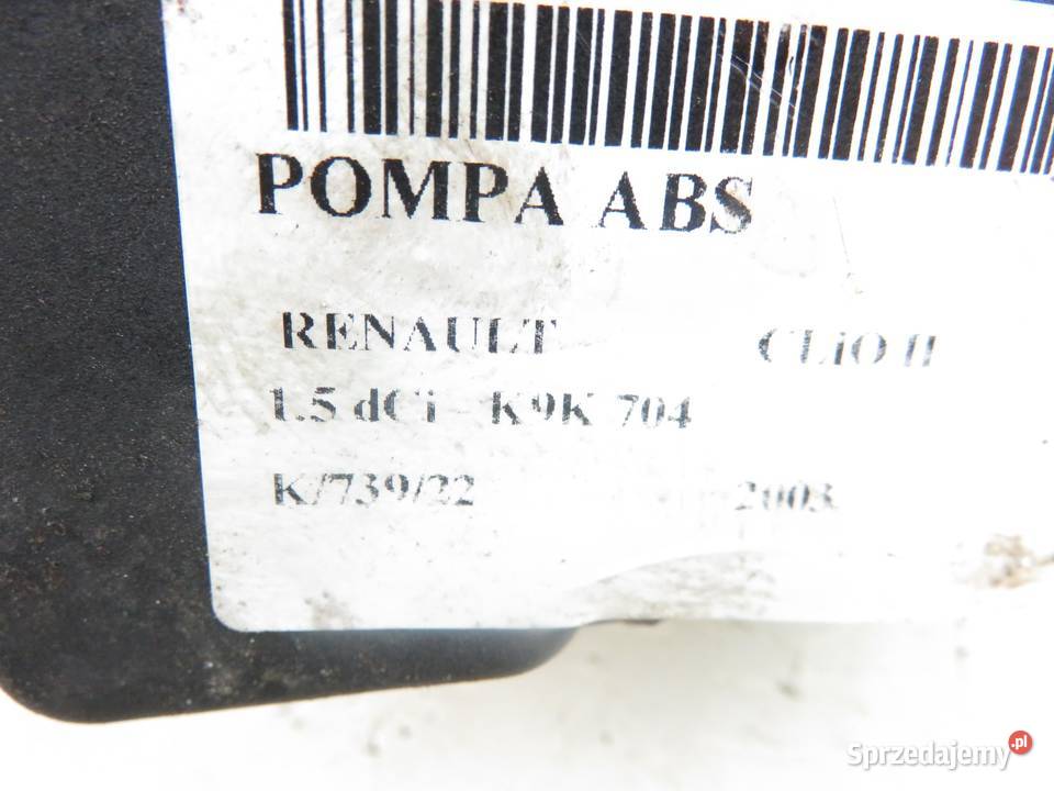 POMPA ABS RENAULT CLIO II 0265800335 sprzedam