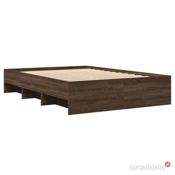 Łóżko bez materaca brązowy dąb 120x190 WM3295701 193cm Warszawa sprzedam