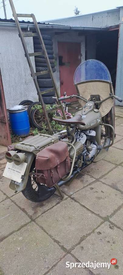 ładnie odrestaurowany harley davidson wla Kluczbork