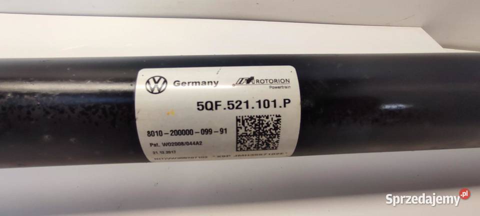 VW TIGUAN II WAŁ NAPĘDOWY 4X4 5QF521101P