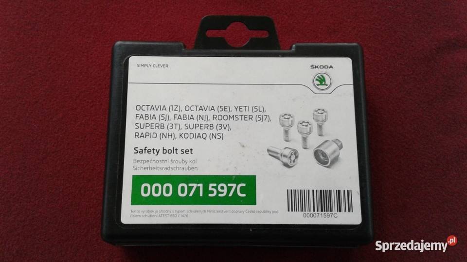 SKODA śruby zabezpieczające koła Warszawa sprzedam