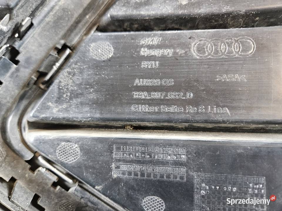 AUDI Q3 II 83A SLINE KRATKA PRAWA ZDERZAKA PRZÓD Międzychód