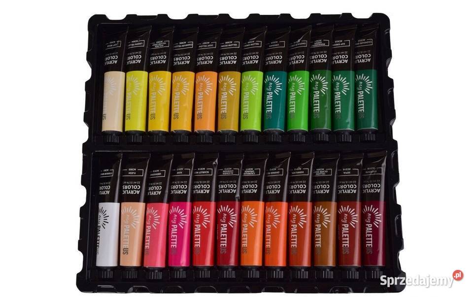 48 XXXL EKSKLUZYWNY ZESTAW farb akrylowych z Artykuły szkolne Warszawa
