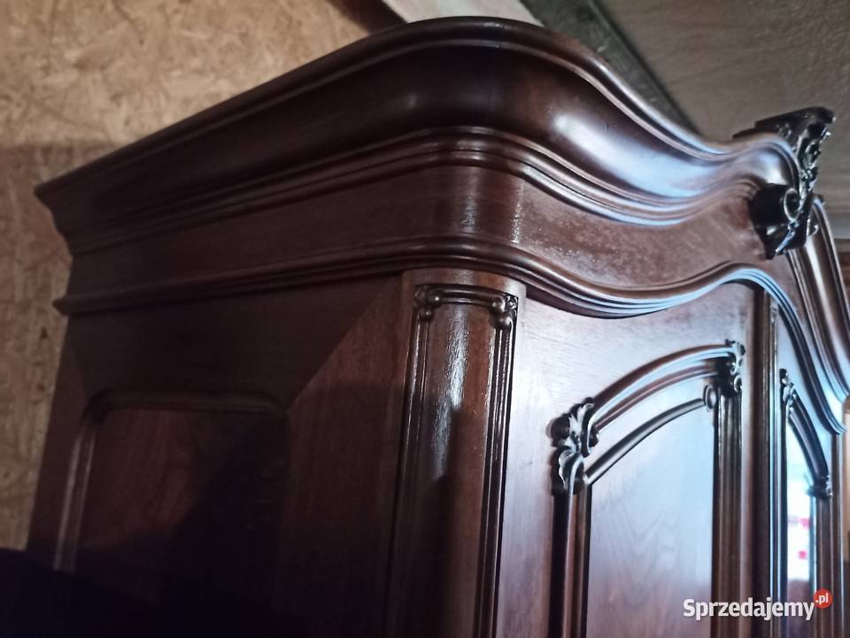 Szafa Rzeźbiona Rocaile i Lustro Kryształowe