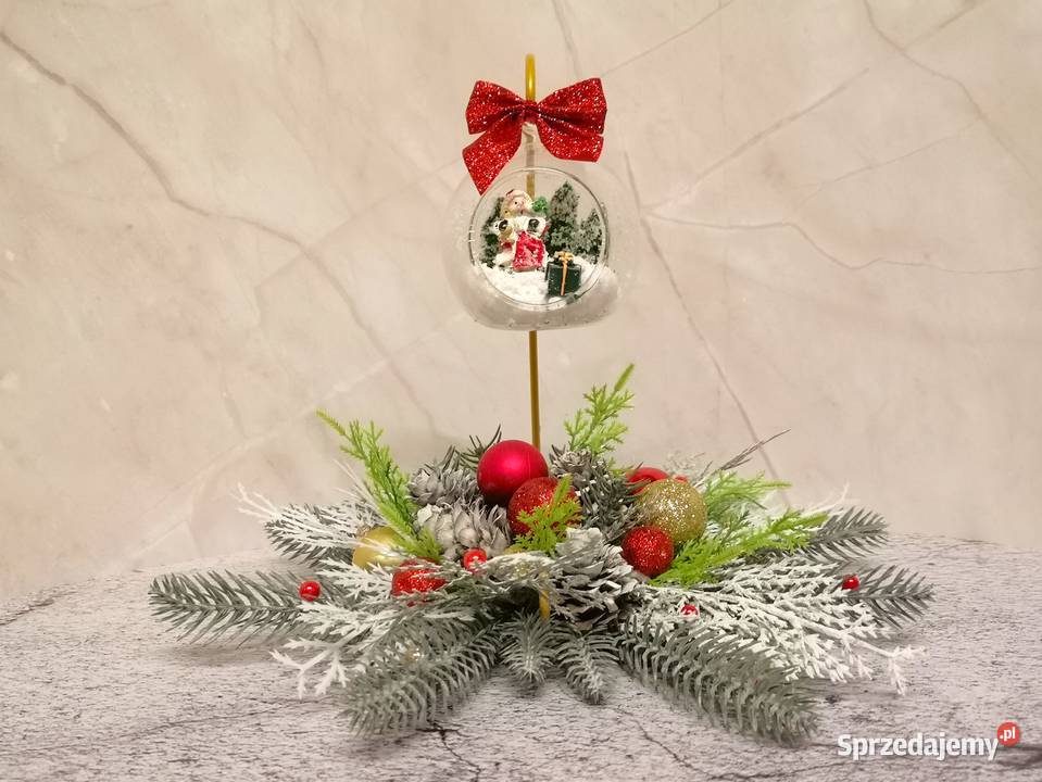 Ręcznie wykonany stroik świąteczny z dekoracyjną świętokrzyskie Kielce