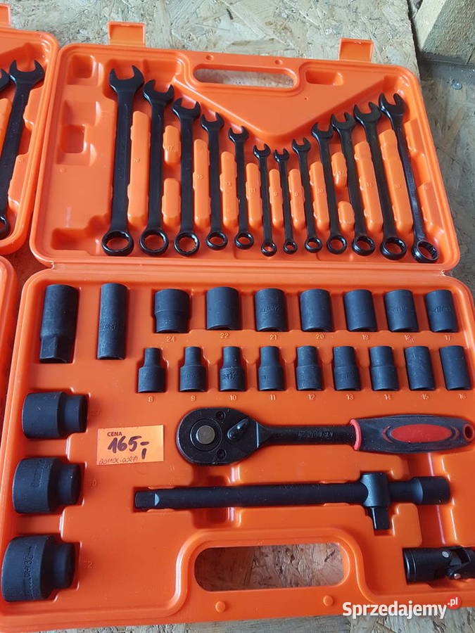 Zestaw kluczy nasadowych i płaskooczkowych 37 el Głogowa