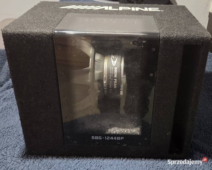Subwofer Alpine SBG1244 BP i wzmacniacz CRUNCH