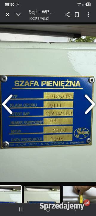 Kasa szafa pieniezna Poznań