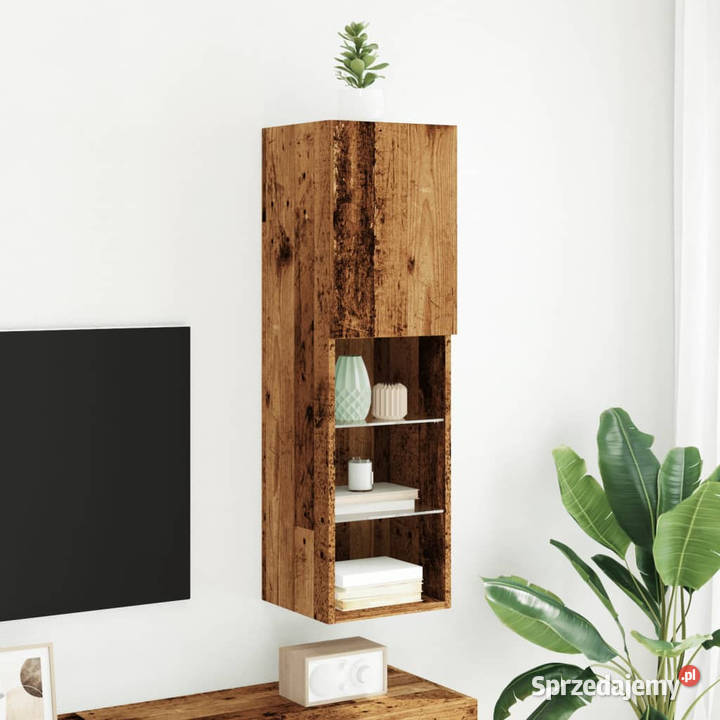 Szafka TV z LED stare drewno 305x30x102 WM857676 Warszawa sprzedam