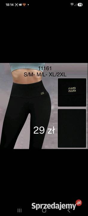 Leginsy prażek sm Odzież sportowa Ubocze