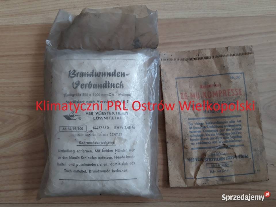 Bandaż plaster Brandwunden Verbandtuch DDR NRD