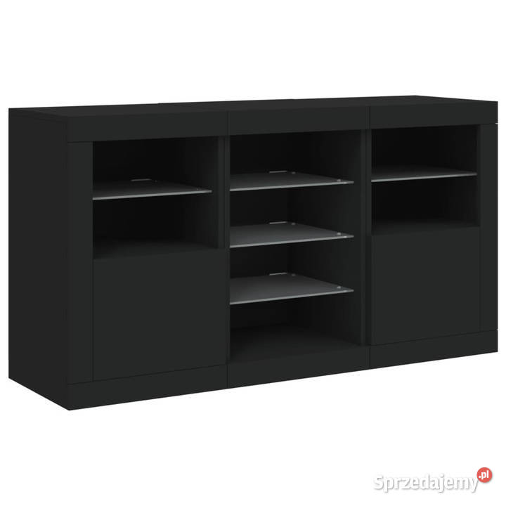 Szafka z oświetleniem LED czarna 123x37x67 Warszawa sprzedam
