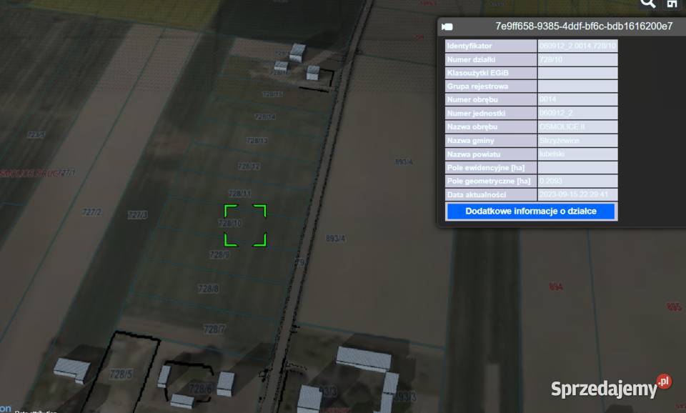 Działka budowlana Osmolice Drugie 209a 25m