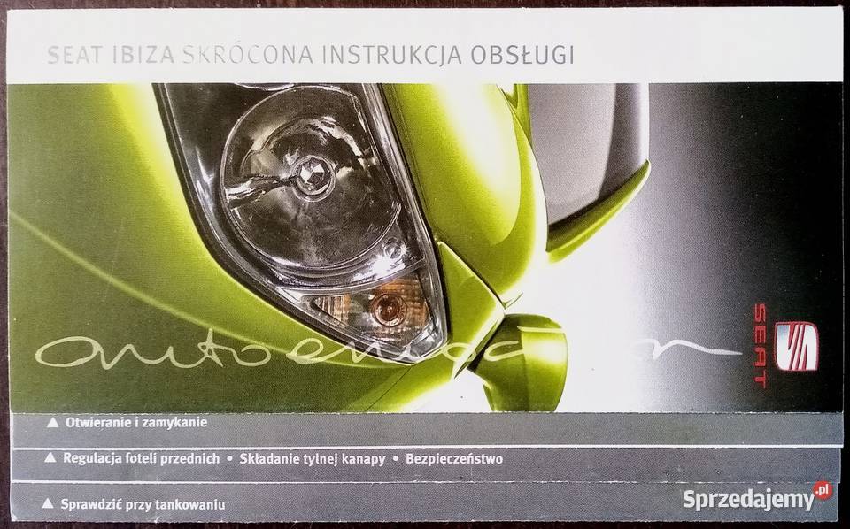 Instrukcja obsługi Seata Ibiza IV 6J 20082017 z Wrocław