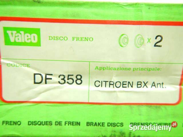 TARCZE HAMULCOWE PRZÓD VALEO CITROEN PEUGEOT 305