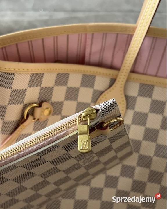 Torebka shopper Louis Vuitton Neverfull MM biała Torby i torebki podkarpackie