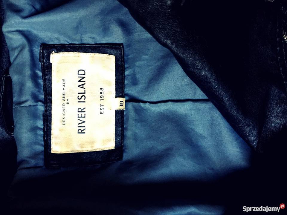 kurtka RIVER ISLAND czarna skóra 38 36 River Island Kraków