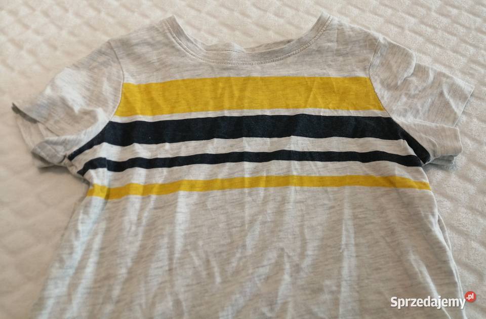 Koszulka krótki rękaw pasy szary 104 CA Odzież Czeladź sprzedam