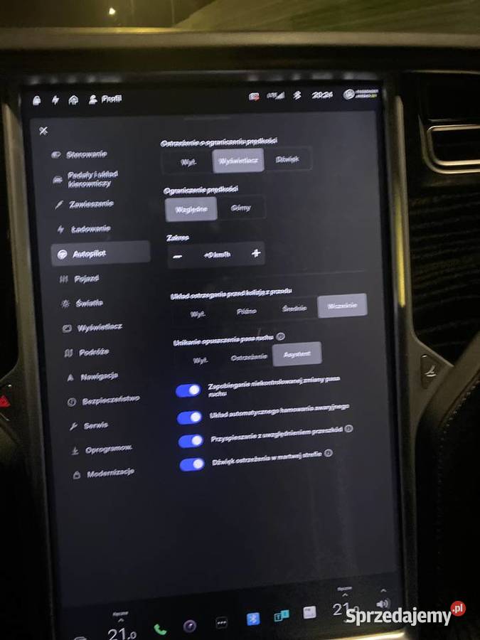 Tesla S 75 120 przebieg 2017 Warszawa