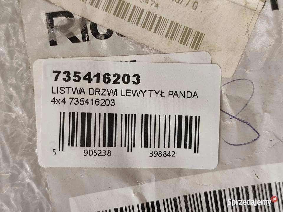 LISTWA DRZWI LEWY TYŁ FIAT PANDA 20032011 osobowe sprzedam
